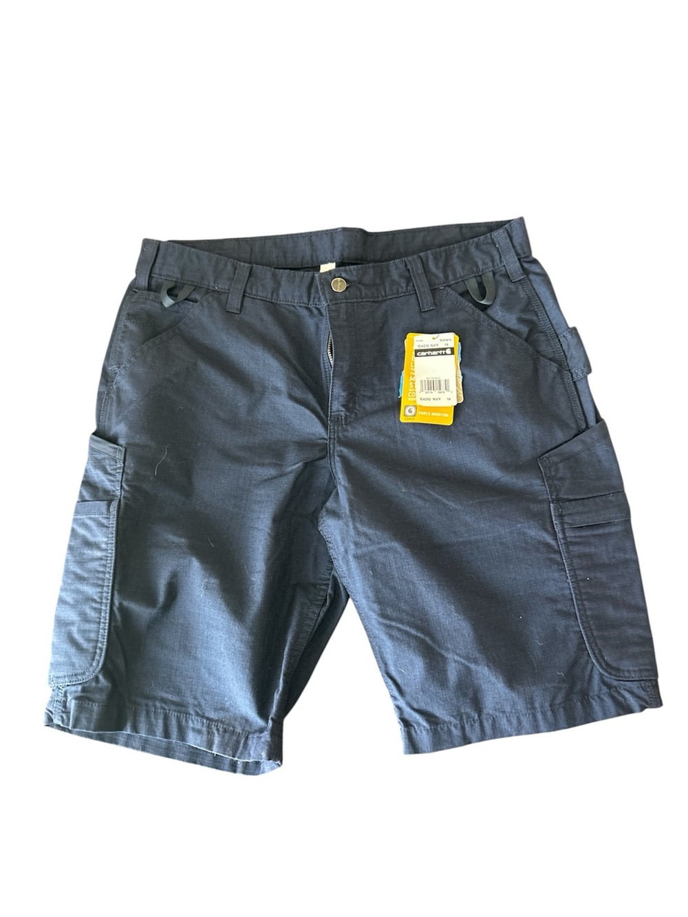 NWT CARHARTT Force Broxton 104010 Women’s Cargo Shorts Size 14 Navy Blue